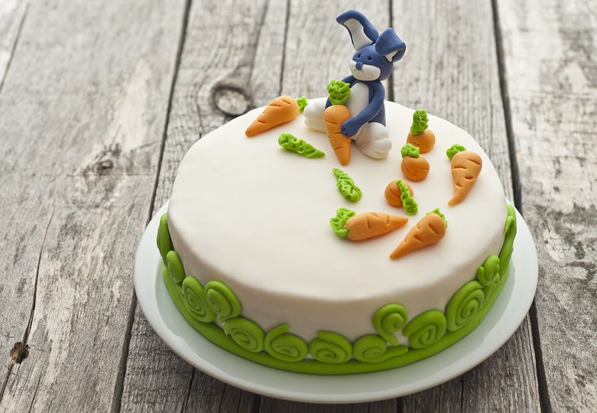 Carrot,Cake,With,Bunny,Decoration